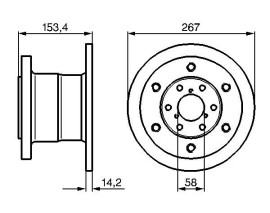 FREN DİSKİ. ÖN. 267 /14.5-12.5 MM