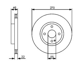 FREN DİSKİ. ÖN. 270 /22-20 MM . HAVA KANALLI