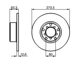 FREN DİSKİ. ÖN. 273.5 /12.7-10.6 MM
