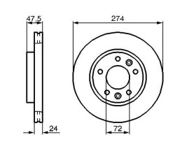 FREN DİSKİ. ÖN. 274. MM / 24.22 MM