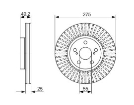 FREN DİSKİ. ÖN. 275.0 /25.0-23.0 MM