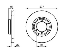 FREN DİSKİ. ÖN. 277 /22-20.4 MM . HAVA KANALLI