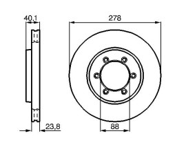 FREN DİSKİ. ÖN. 278.0 /23.8-22.0 MM