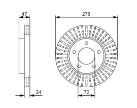 FREN DİSKİ. ÖN. 278 MM / 24-22 MM HAVA KANALLI