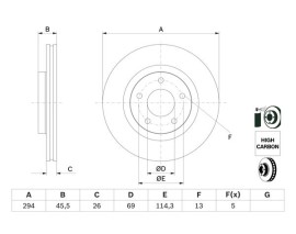 FREN DİSKİ. ÖN. 294 MM / 26-24 MM . HAVA KANALLI