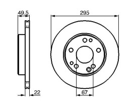 FREN DİSKİ. ÖN. 295 / 22-19.4 MM . HAVA KANALLI