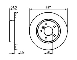 FREN DİSKİ. ÖN. 297 / 25-22 MM . HAVA KANALLI