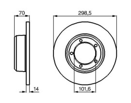 FREN DİSKİ. ÖN. 298.5 /14-13 MM