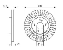 FREN DİSKİ. ÖN. 300 /25-23 MM . YÜKSEK KARBON ALAŞIMLI