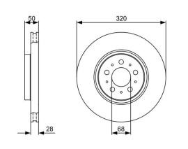 FREN DİSKİ. ÖN. 320 /28-25 MM . HAVA KANALLI. KAPLAMALI. YÜKSEK KARBON ALAŞIMLI