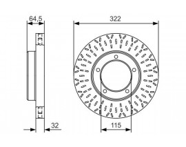 FREN DİSKİ. ÖN. 322 MM / 32-3 MM HAVA KANALLI 0986479T23