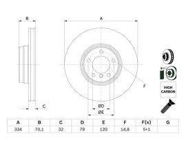 FREN DİSKİ. ÖN. 334.0 /32.0-30.4 MM