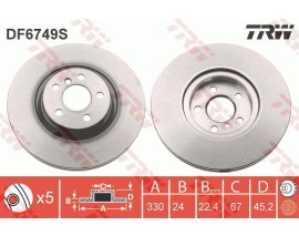 FREN DISKI ON ADET BMW F40 F45 F46 F48 F39 MINI COUNTRYMAN F60