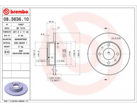 FREN DISKI ON ARKA STANDARD FIAT