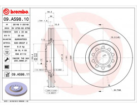 FREN DISKI ON AUDI A4 98-08 A6 98-05 SEAT EXEO 09-14 320 30 5 112