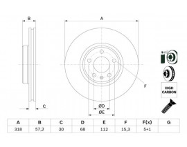 FREN DİSKİ ÖN AUDI A4-A5 2015