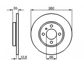 FREN DISKI ON BMW E30 83 93 ABS SIZ