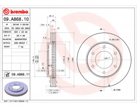 FREN DISKI ON H294-6 UV Coated MITSUBISHI L200 CR 2.5 DID 06- L200 SU 2.4 DID 15 / L200