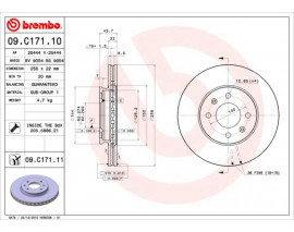 FREN DISKI ON HAVALI- 256-4 - HYUNDAI ACCENT BLUE 11 DIZEL-BENZINLI-KIA RIO 11