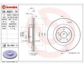 FREN DISKI ON HAVALI- 294-5 - SUBARU FORESTER 04 10/IPMREZA04 11/LEGACY 09 11/OUTBACK 03 11