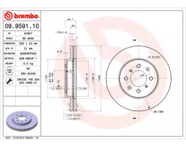 FREN DISKI ON HAVALI 300-5 - HONDA TYPE-R 2001 2006 2.0