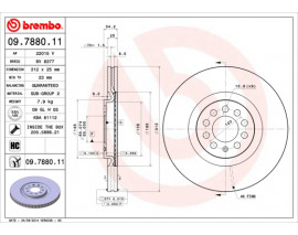 FREN DISKI ON HAVALI 312 MM VW GOLF 99-06 POLO 06-09 AUDI A3 99-03 SEAT LEON 99-06