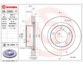 FREN DISKI ON HAVALI 354-5 UV Coated TOYOTA LAND CRUISER 200 07-
