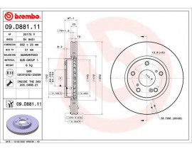 FREN DISKI ON HAVALI KAPLAMALI HONDA CIVIC 2017-