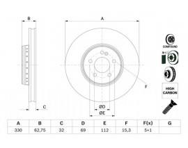 FREN DISKI ON MERCEDES W205 S205 C205 A205 W213 S213 C238 A238 X253 C253