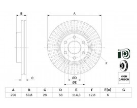 FREN DİSKİ ÖN NISSAN NAVARA NP300 D40 05 NAVARA D23. D23T 15 296x53.8x6DELİK
