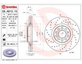 FREN DISKI ON UV Coated AUDI:A4 2.0 3.2TFSI 3.0 QUATTRO 2.0TDI QUATTRO 2.5 2.7 3.0TDI