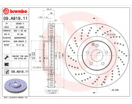 FREN DISKI ON UV Coated MERCEDES C216