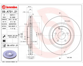 FREN DISKI ON UV Coated MERCEDES C350