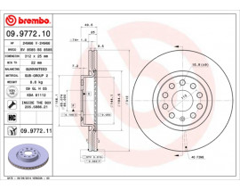 FREN DISKI ON VW CADDY 04- GOLF 04- PASSAT 06- AUDI A3 04- SEAT LEON 06- -312 25 5 112