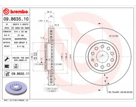 FREN DISKI ON- VW TIGUAN 16- SEAT ALHAMBRA 11- SKODA KODIAQ 17-