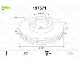 FREN DİSKİ ÖN X2 CITROEN C4 Picasso II