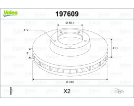 FREN DİSKİ ÖN X2 DAIHATSU COPEN 09.03 09.12 FREN DİSKİ BİNEK