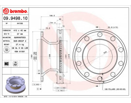 FREN DİSKİ RENAULT TRUCKS D 01/13- -RENAULT TRUCKS MIDLUM 01/00- -VOLVO FL II 05/06- -VOLVO FL III 0