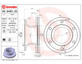 FREN DİSKİ RENAULT TRUCKS D 01/13- -RENAULT TRUCKS MIDLUM 01/00- -VOLVO FL III 05/13-