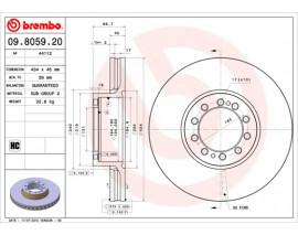 FREN DİSKİ RENAULT TRUCKS MAGNUM 09/90- -RENAULT TRUCKS PREMIUM 04/96-