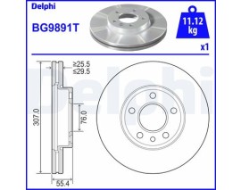 FREN DİSKİ TEKLİ PAKET . DELİKLİ ÖN VW CARAVELLE. MULTIVAN. TOUAREG. TRANSPORTER 10/2002