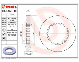 FREN DİSKİ VOLVO FH 09/05- -VOLVO FH II 01/12- -VOLVO FH16 08/93- -VOLVO FH16 II 05/12- -VOLVO FM 09