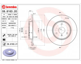 FREN DISKI X2 SMART FORTWO CABRIO FR