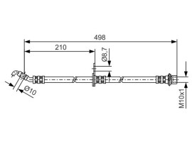 FREN HORTUMU. 498.00 MM