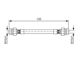 FREN HORTUMU; ARKA. 135.00 MM