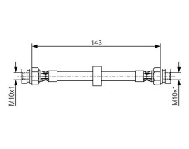 FREN HORTUMU; ARKA. 143.00 MM