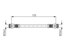 FREN HORTUMU; ARKA. 175.00 MM