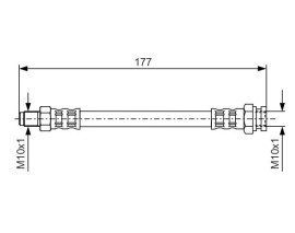 FREN HORTUMU; ARKA. 177.00 MM
