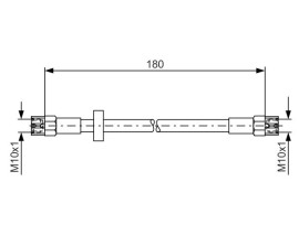 FREN HORTUMU; ARKA. 180.00 MM