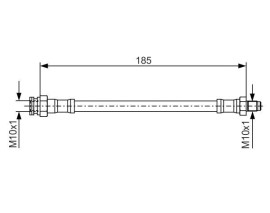 FREN HORTUMU; ARKA. 185.00 MM